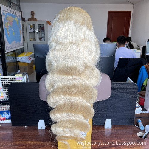 Factory cheap wholesale blonde 613 lace front wig, blonde lace frontal body wave wig,  13*4 lace frontal 30 inch 613 wig